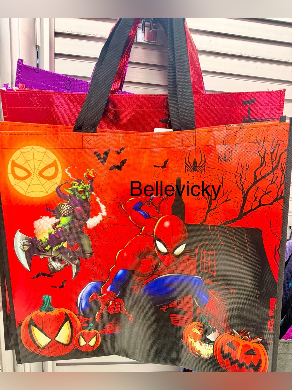 Disney Red and Black Spider-Man Halloween Reusable Tote